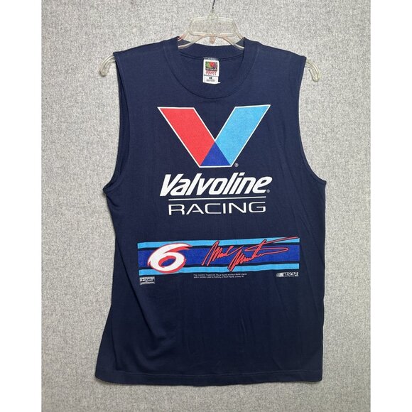 Vintage T-Shirt Tank Top Valvoline Racing 6 Fruit Loom Large Mark Martin NWT - Picture 1 of 12